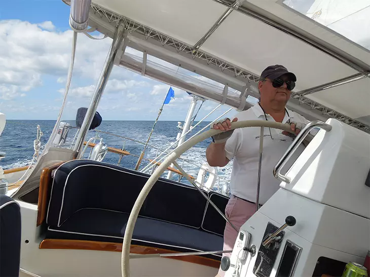Machbuster Owner Gene Enjoying Perfect Conditions South of the Gulf Stream
